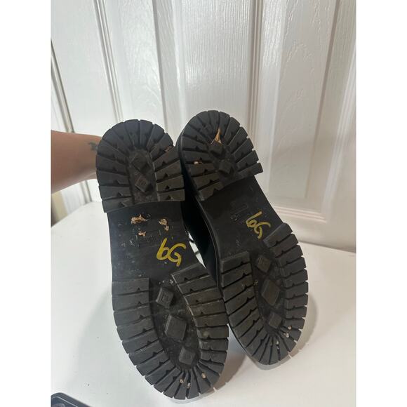 Tom’s Frankie Lace Up Leather Boots Sz 9 Black Gray Nice! - Picture 5 of 6